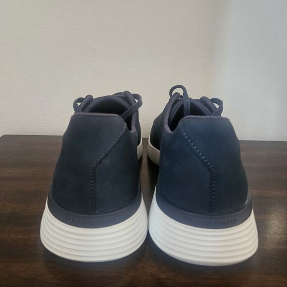 Wolf & Shepherd Crossover Derby Shoes Men's 9.5 M Navy Leather Casual Dress - Picture 4 of 8